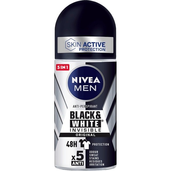 Nivea Men desodorante roll-on Invisible Black & White 50ml