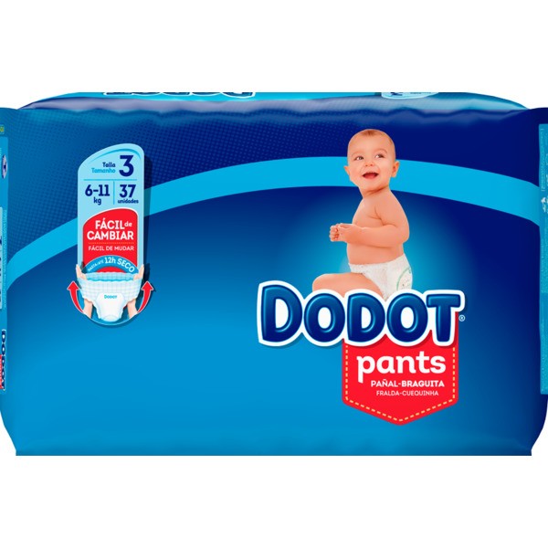 Dodot Pañales Pants t3  6-11 kg . 36 u