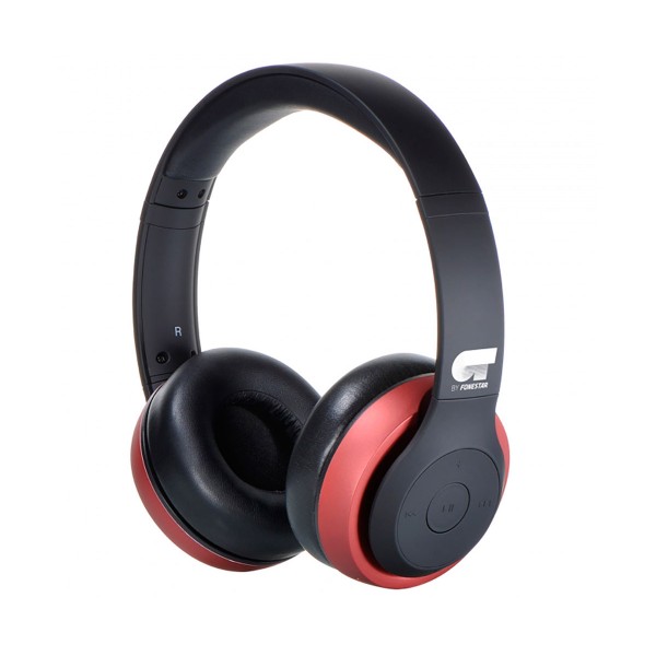 Ot by fonestar harmony rojo auriculares inalámbricos bluetooth con micrófono integrado y conexión aux