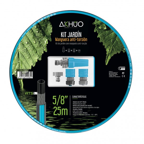 Manguera jardin ats anti-tor.5/8 25m.kit