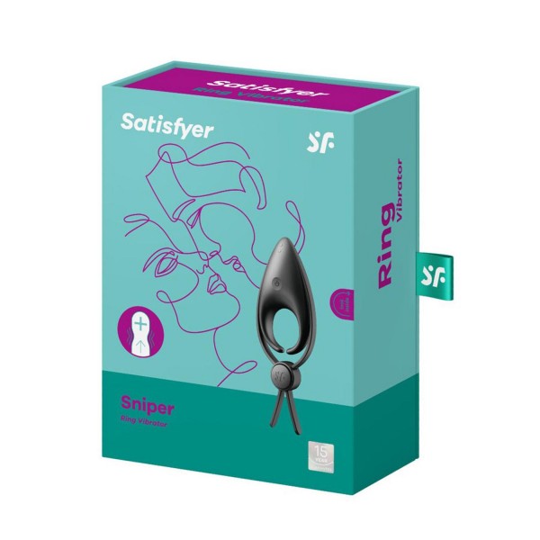 Satisfyer snipper ring vibrador negro negro 1un
