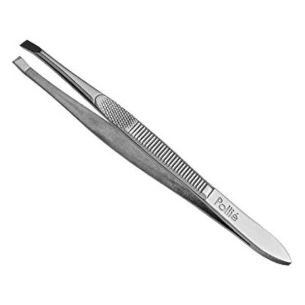 Eurostil punta recta cromada pinza de depilar 9cm 1un