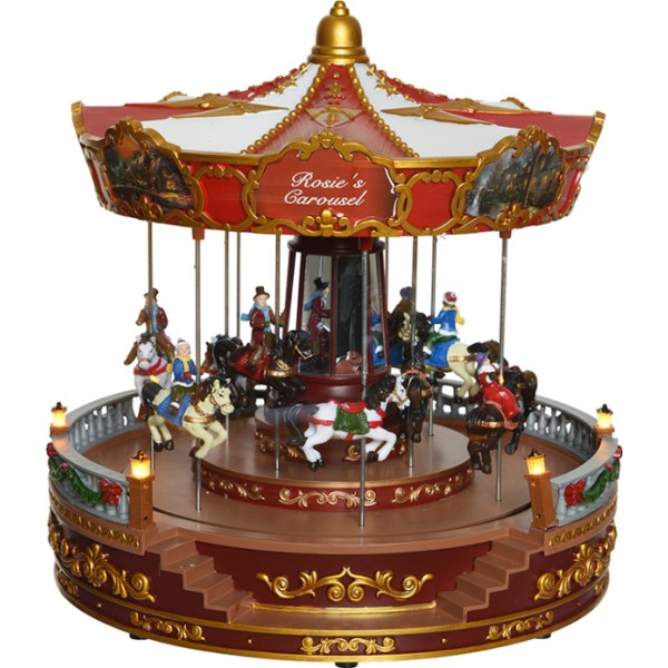 Carrusel decorativo con led 31 x 31 x 28 cm