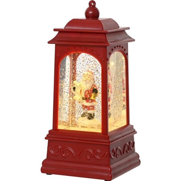 Farol de agua santa claus, 2 leds, 9 x 9 x 20,50 cm