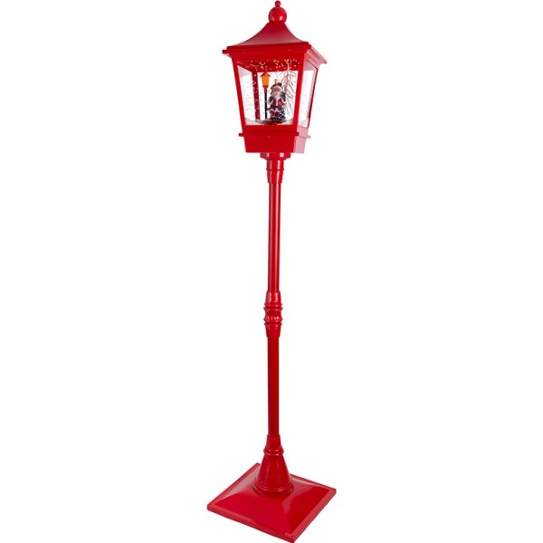 Farola papa noel iluminada 37,5 x 37,5 x 185 cm