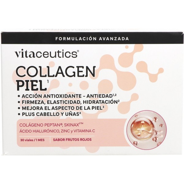 Vitaceutics Collagen Piel 30 Viales 25ml Sabor Frutos Rojos