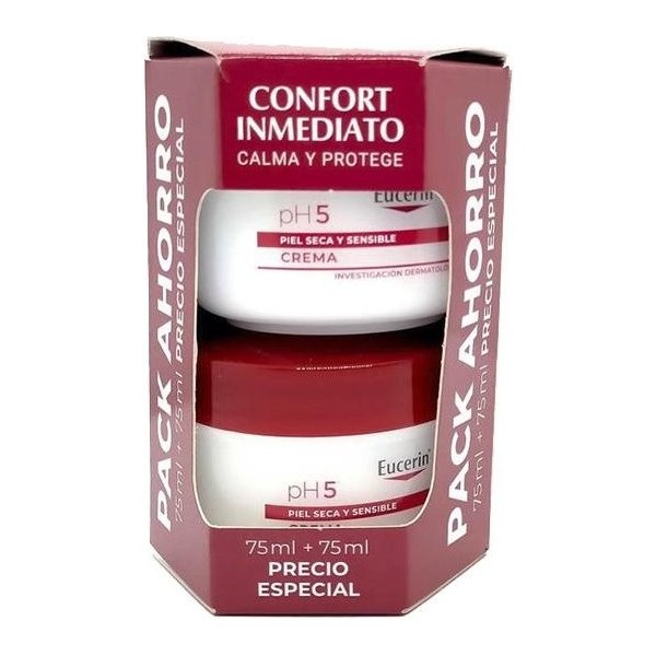 Eucerin Pack De Crema Hidratante Ph5 75 Ml + 75 Ml
